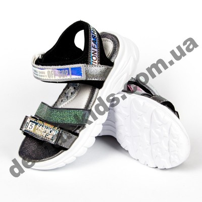 Детские босоножки Lilin Shoes B018-2-2 темное серебро